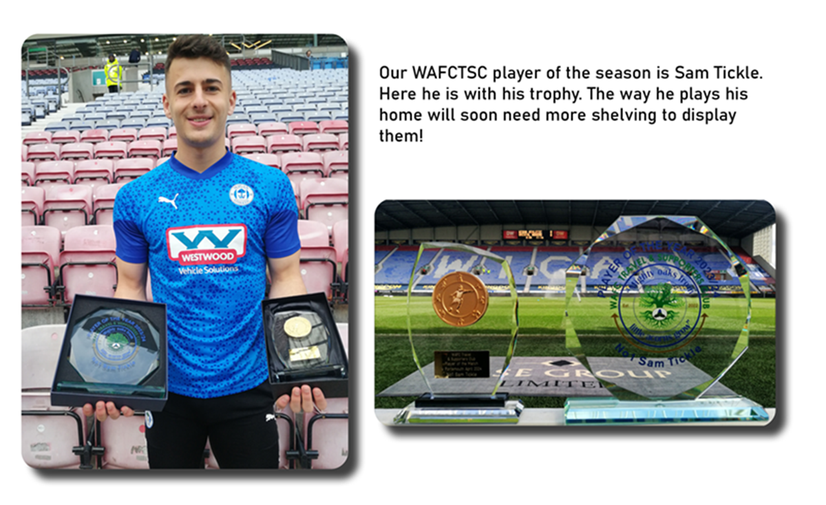 Sam Tickle player of the season images